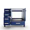 Castello Usa Yamyam 36" Blue Vanity with Gold Handles (Right Base Only) CB-YAM-36B-R-GLD-VBO - alternate 4